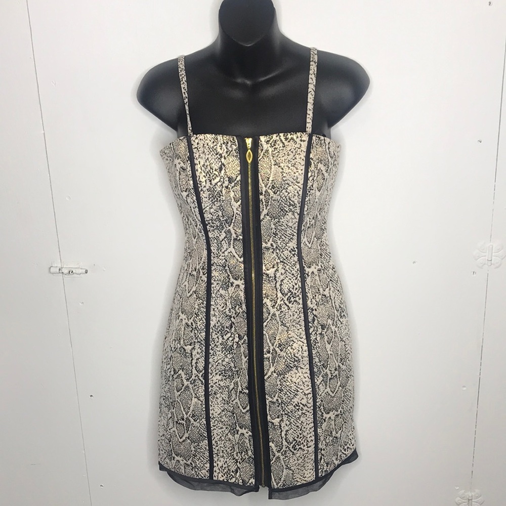 Laundry Animal Print Metallic Dress